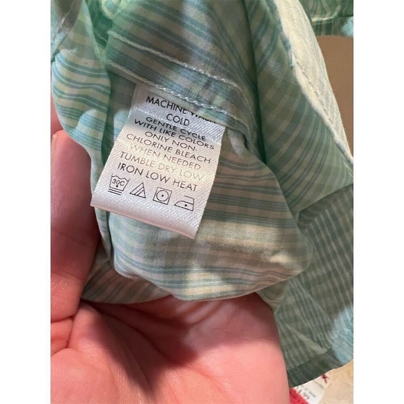 Calvin Klein Men's Short Sleeve Button-Down Shirt Green Checkered M - Picture 6 of 9